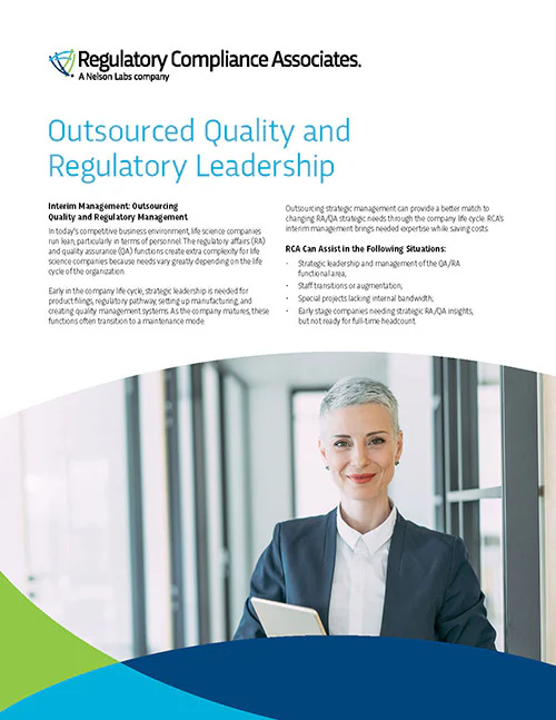 Outsourcing Quality & Regulatory